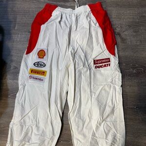 Supreme Ducati Mesh White and Red joggers
